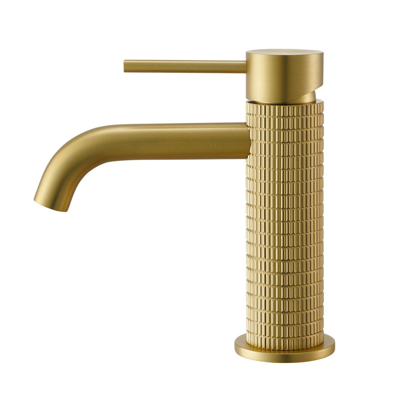 Robinet pour salle de bain à un trou Mendavia, Or brossé