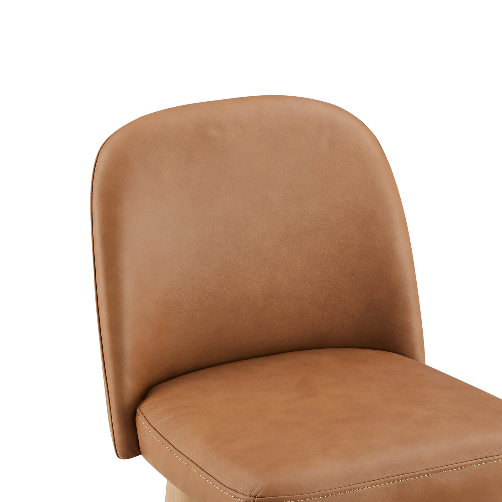 Becki Owens for Joss & Main Upholstered Counter & Barstool, Aline Butternut/Genuine Leather