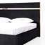 Plateau Caer, revêtement en velours noir, acier or rose-105300358