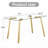 Rectangular Tempered Glass Dining Table with Gold Metal Legs (51")