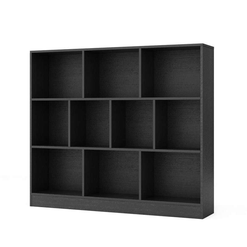 Roshunda 104cm H x 120cm W Cube Bookcase, Black