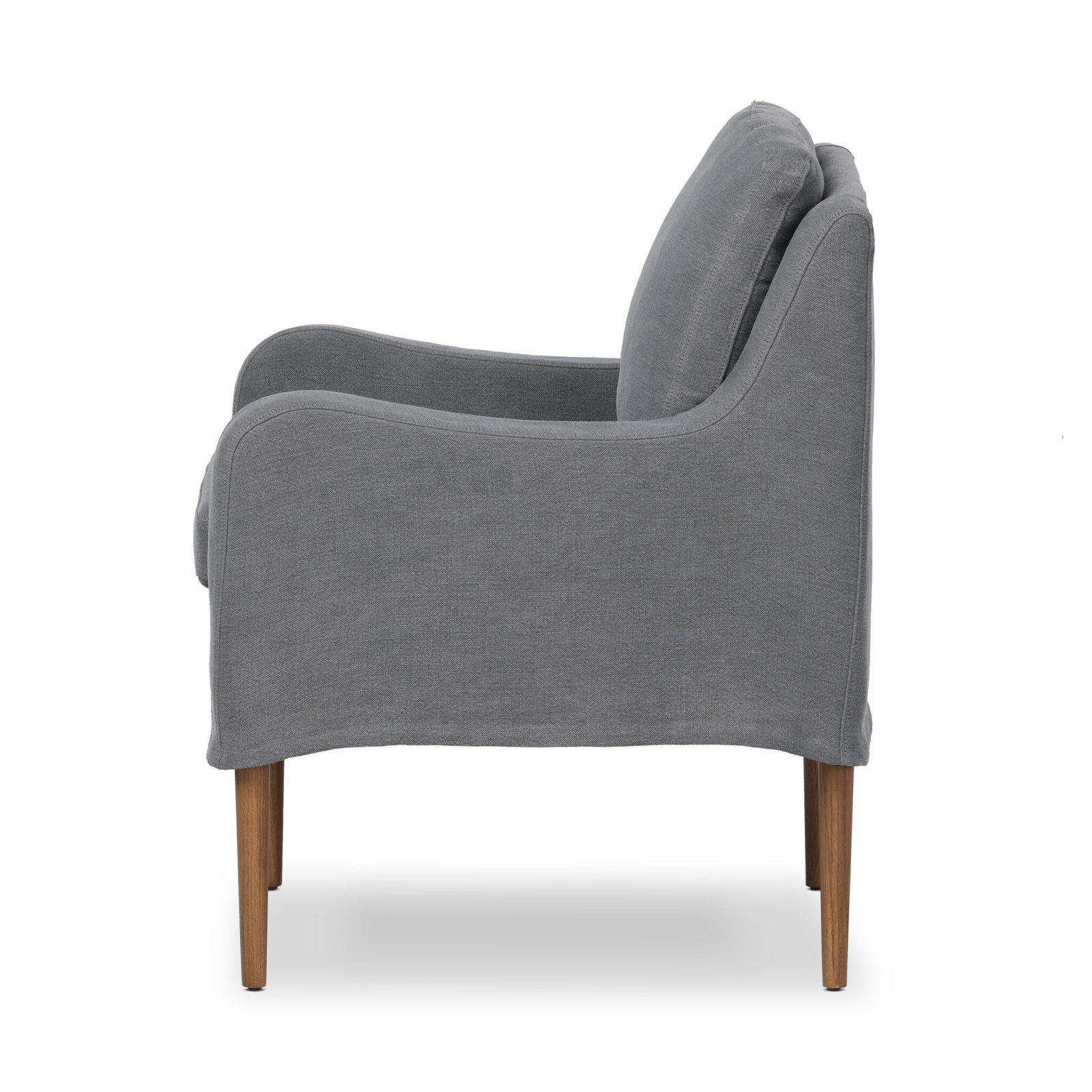 Aurelia Linen Oak Armchair, Broadway Denim
