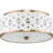 Avec 12.5 in. 1-Light Champagne Bronze Global Metal Flush Mount Light