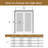 Clear Glass 10-Lite and Primed Solid Manufactured Wood Double Slab Doors Without Frame and Hardware Kit-106407998