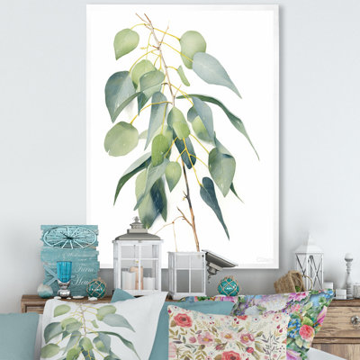 Vert, blanc, minimalisme, eucalyptus Essence I