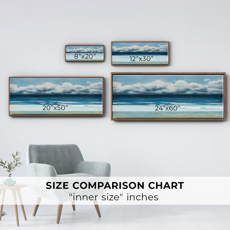 Blue Day III- Framed Canvas
