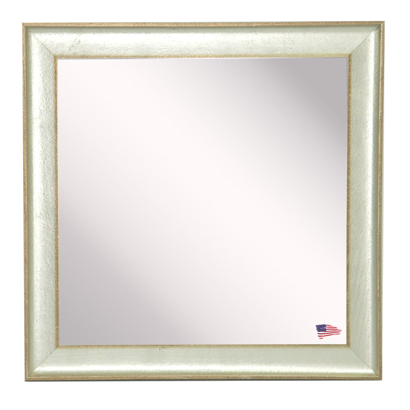 Undercliff Solid Wood Flat Wall Mirror, 15.5" H x 15.5" W
