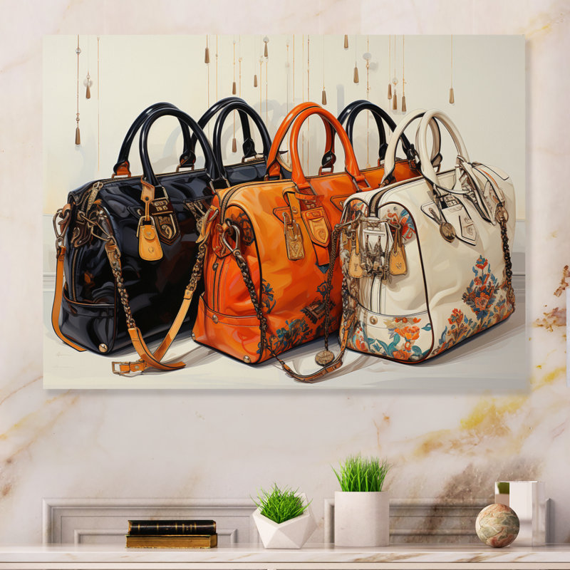 Minimalisme mode sac Envy I - décoration murale mode en métal, H 12 po x l 20 po x P 1 po