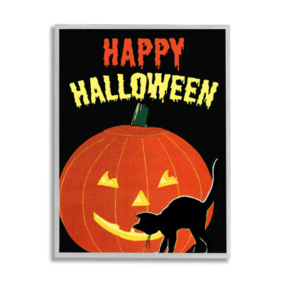«Happy Halloween Haunted Jack-o-Lantern» par The samedi Evening Post - impression sur bois