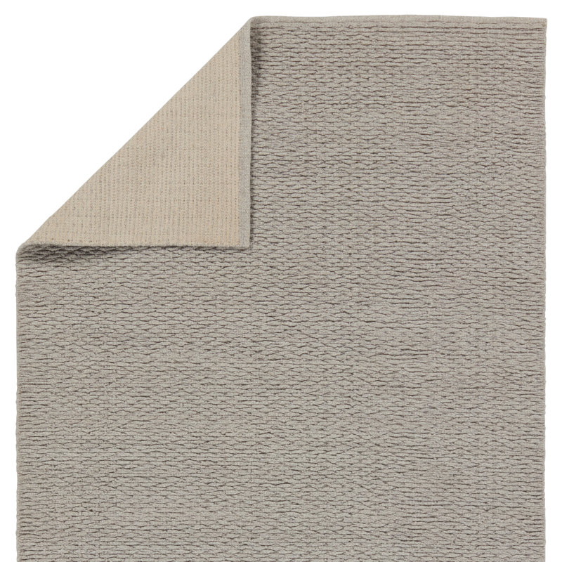 Tapis taupe uni fait à la main Easton (6 pi x 9 pi), Rectangle 6 pi x 9 pi