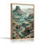 «Layered Canyon Rock Formations with Winding River», art mural sur toile-133065868
