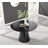 Edward Statement Pedestal Dining Table Set with 6 Luxury Faux Leather Upholstered Dining Chairs-1021470100-1021470181