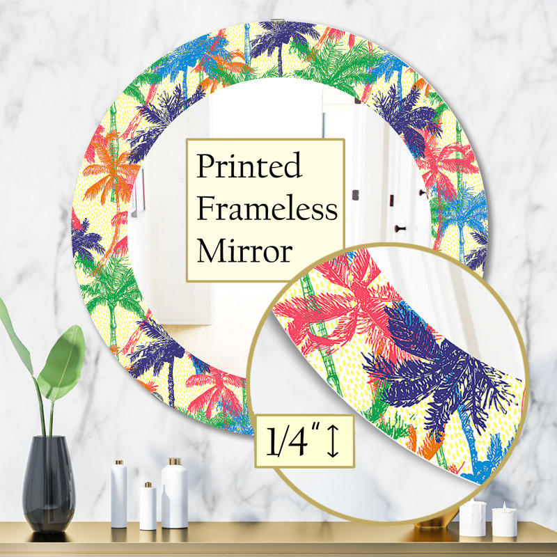 Miroir mural Tropical Mood Foliage 3, H 31,5 po x l po
