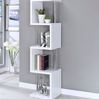 Bibliothèque 4 pièces blanche et de style contemporain pour une bibliothèque élégante