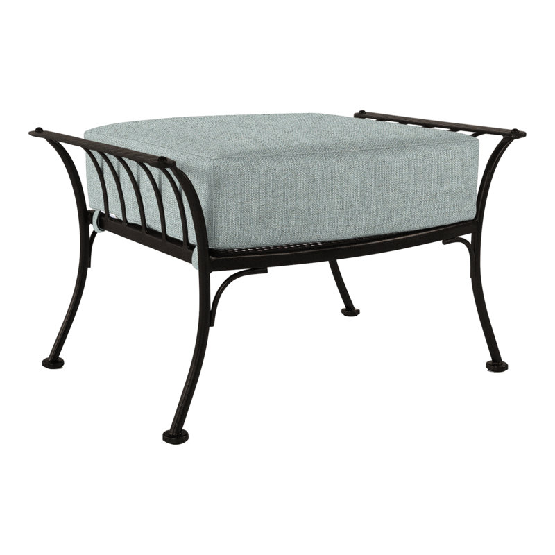 Monterra Rectangle Outdoor Ottoman Patio Ottoman, Kindle Silk, Carbon Black