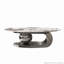 Table basse 49,2 pouces avec base en acier inoxydable-2061082023