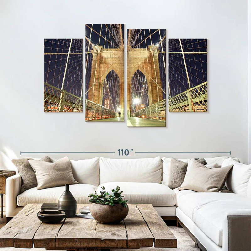 Lilie Illuminated Brooklyn Bridge, 54" H x 84" W