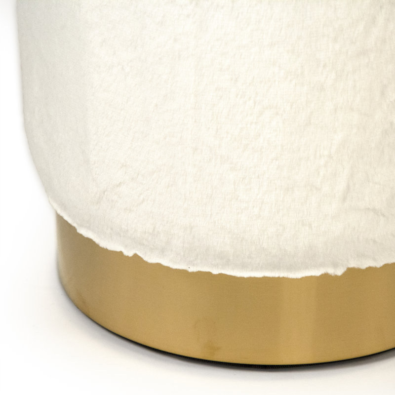 Sabio Upholstered Vanity Stool, White