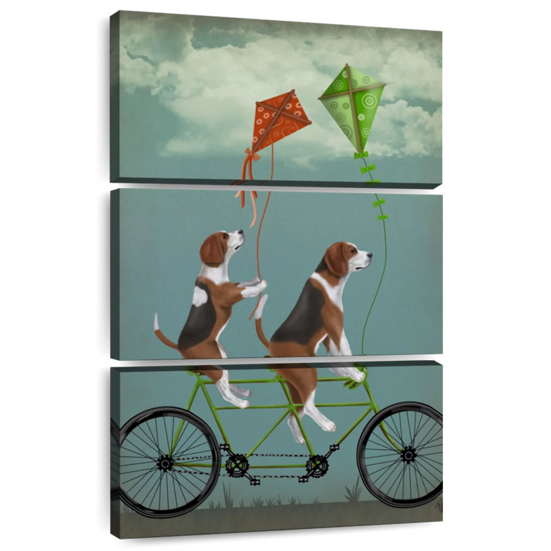 Beagle Tandem, 45" H x 28" W
