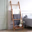 Gracie Oaks 57in Wooden Blanket Ladder with Bottom Shelf