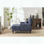 Chaise longue moderne - rembourrée - bleue-517260091