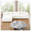Canapé modulaire en L en chenille blanc avec repose-pieds et rangement caché, canapé contemporain en tissu 3 places-1007531813-1007531812