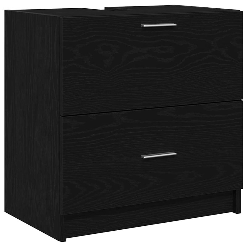 59Cm Single Bathroom Vanity Base Only, Black Oak