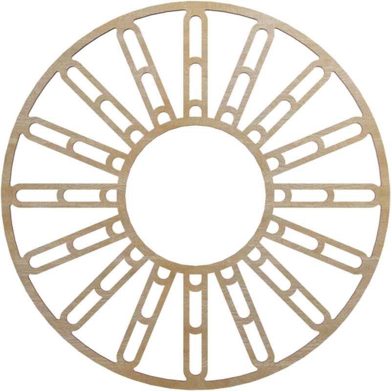 Médaillon de plafond 20 po x 7 pi 1/4 po x H 3/8 po Hale, H 20 po x l 20 po x P 0,38 po, Hickory