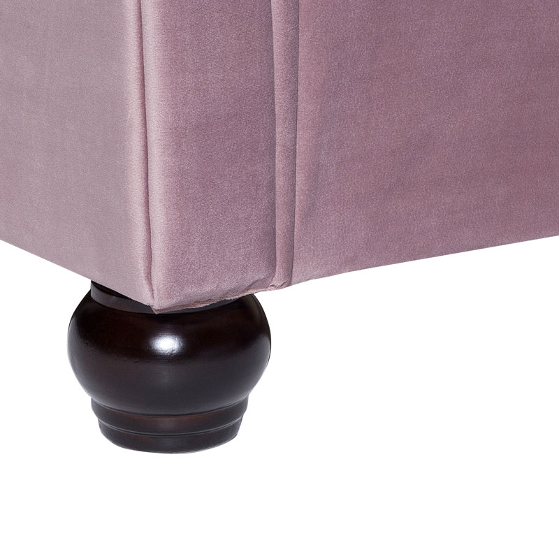 Mitzi Upholstered Bed, European Double (140 x 200cm), Pink