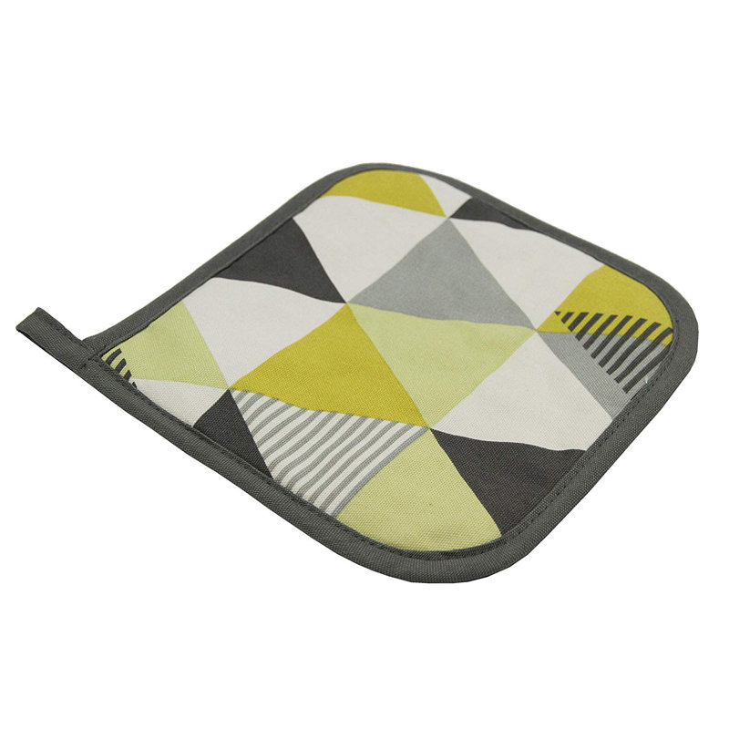 Fjørde & Co Amelia Floral Cotton Potholder, Ochre Yellow