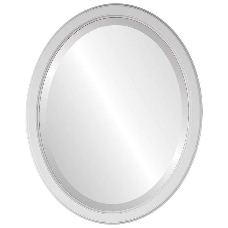 Miroir de salle de bain Midville, H 21 po x l 17 po, Lin blanc