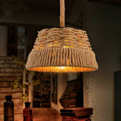New Fairfield 1 - Light Hemp Rope Single Pendant