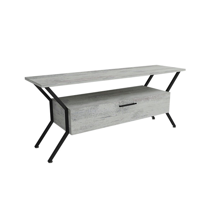 Alburnett TV Stand, Grey/Black