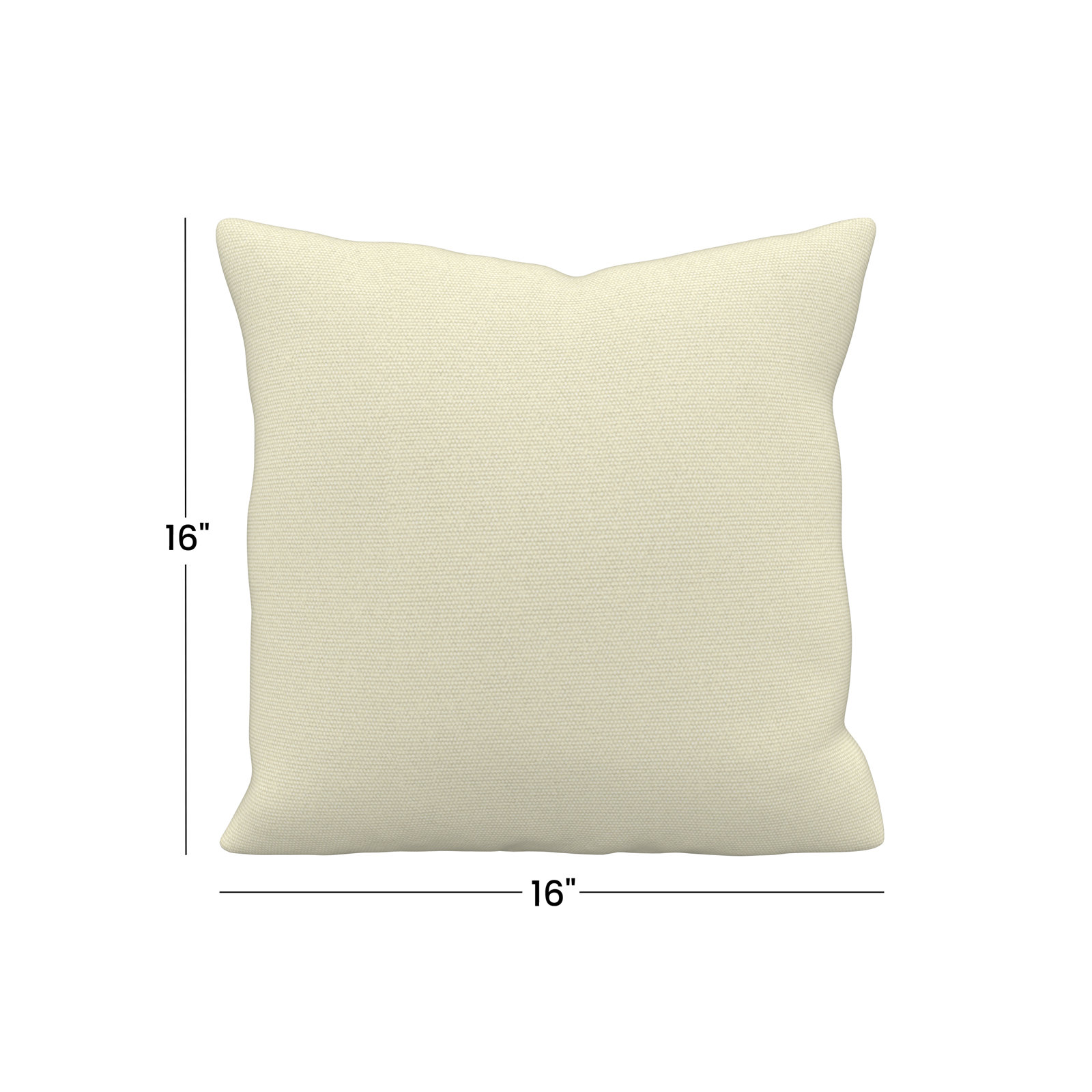 Sunbrella® Throw Pillow, Square 16", Canvas Canvas Sunbrella® Canvas