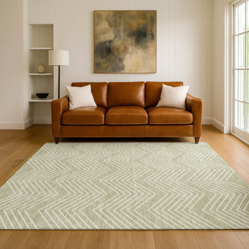 Tapis de qualité supérieure lavable à la machine Mayfield AMF2390, Céleri, 8 pi x 10 pi