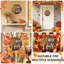 Panneau de porte en bois Hello Fall