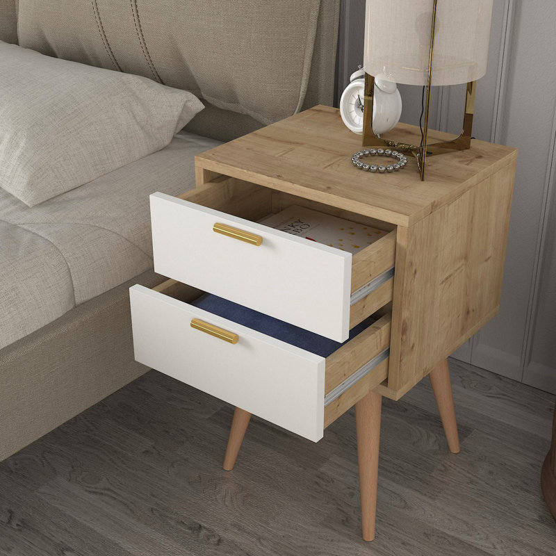 Elara 40cm W Manufactured Wood Bedside Table
