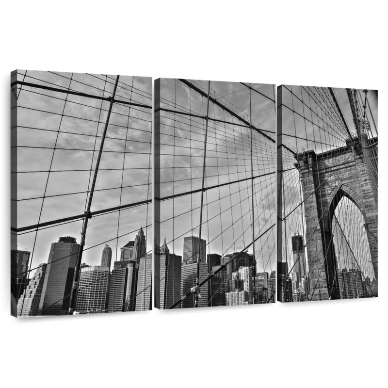 Câbles de Brooklyn Bridge, H 32 po x l 50 po