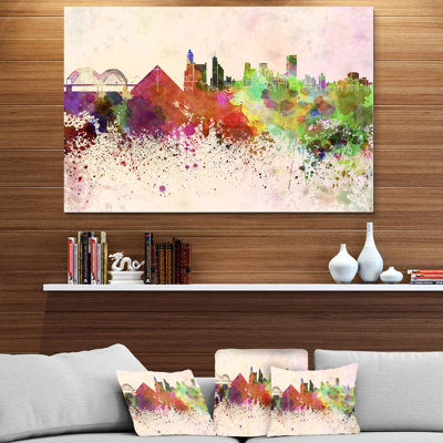 Paysage urbain, Memphis Skyline, Impression sur toile - Memphis