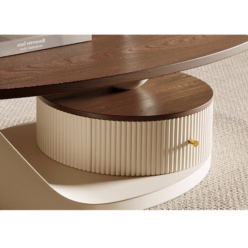Table basse ovale en fer