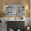 Armoire à pharmacie rectangulaire en aluminium avec miroir, 91,4 cm (L) x 76,2 cm (H), à encastrer ou à fixer au mur, double porte, étagères réglables en verre trempé, grande capacité de rangement-948001298