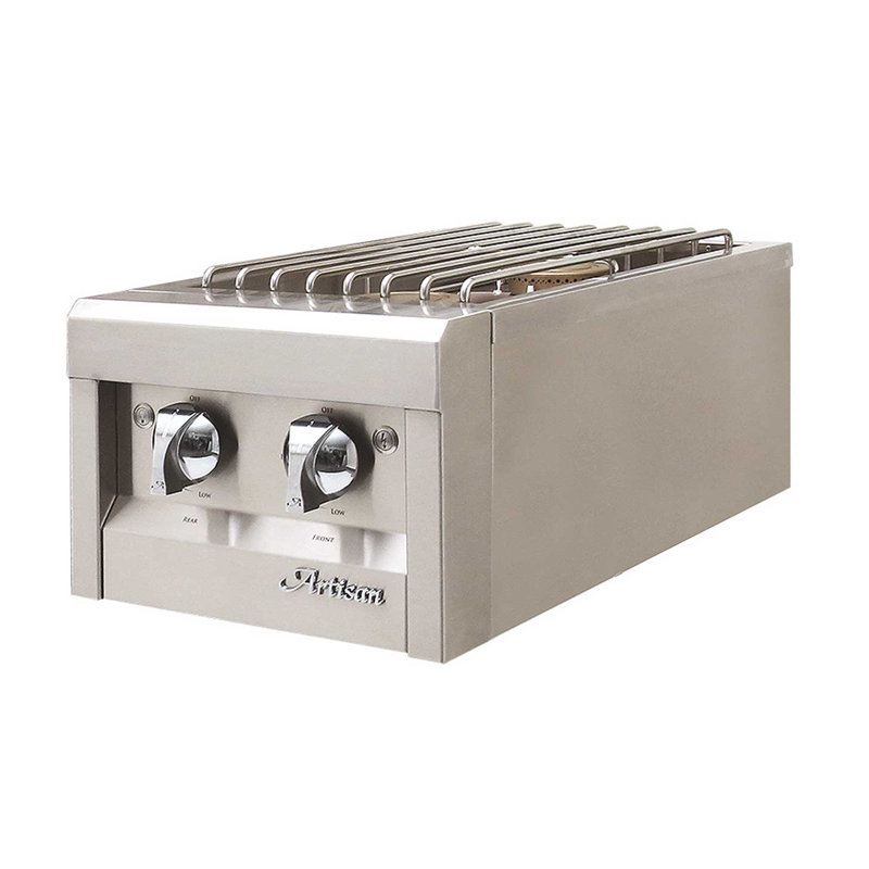 Artisan Stainless Steel Propane Gas Side Burner with Dual Controls