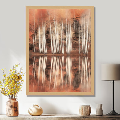 «Autumn Lake», art mural Birch Tree, Zeiter