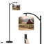 Lampe sur pied à arc avec abat-jour ajustable Rustic Farmhouse Vintage Barn Country Field Landscape Rustic Barn Open Lamp Lamping