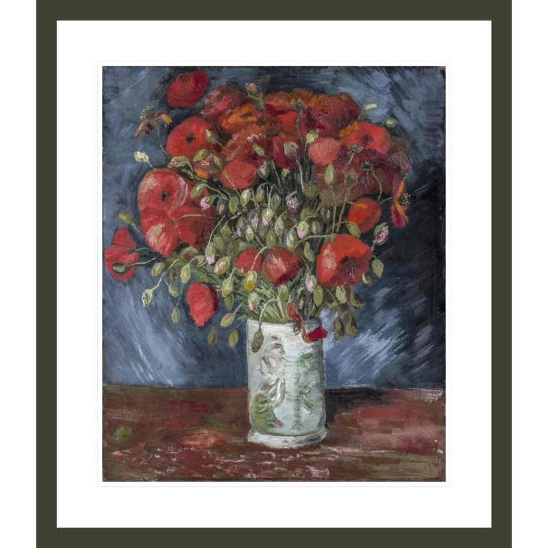 Vase avec coquelicots par Vincent van Gogh, H 27,12 po x l 23,5 po