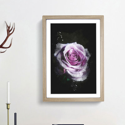The Pale Purple Rose - Picture Frame Painting Print