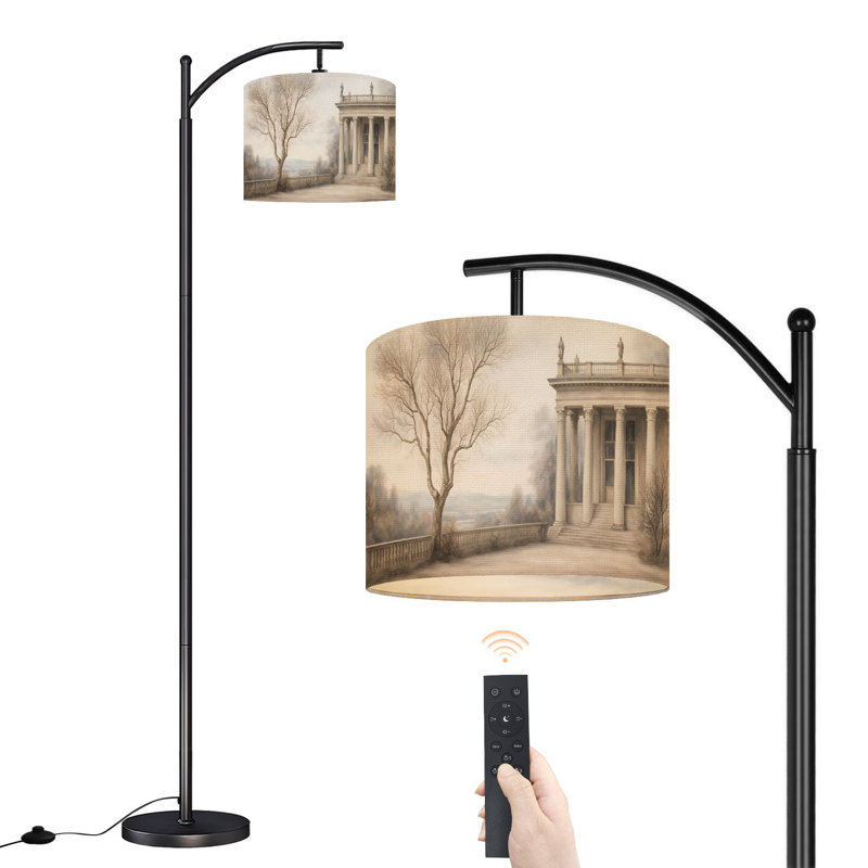 Lampe sur pied avec abat-jour réglable Chinoiserie