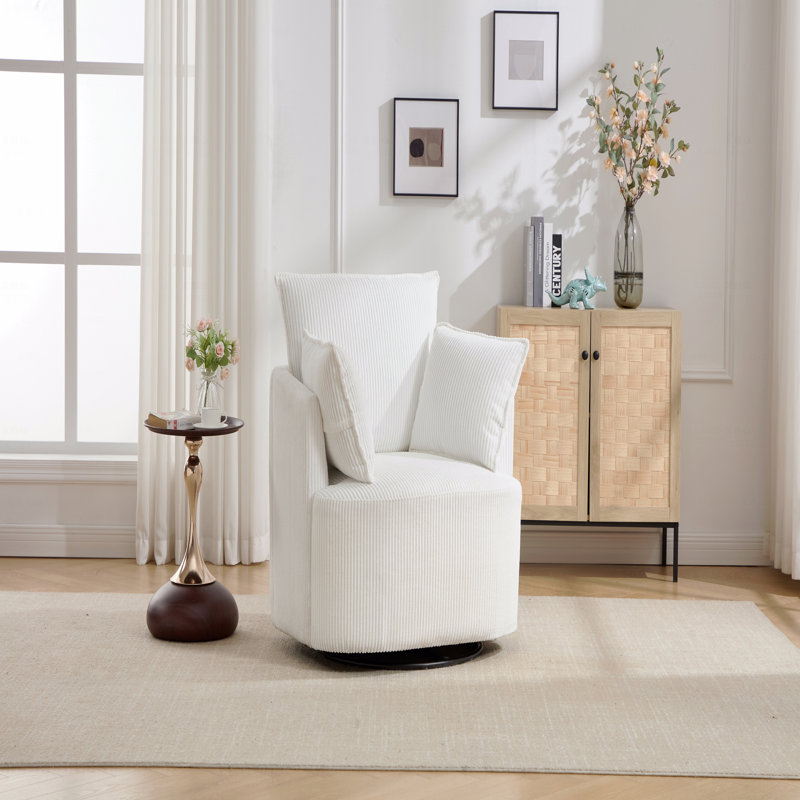 Fauteuil d'appoint pivotant de base, Blanc