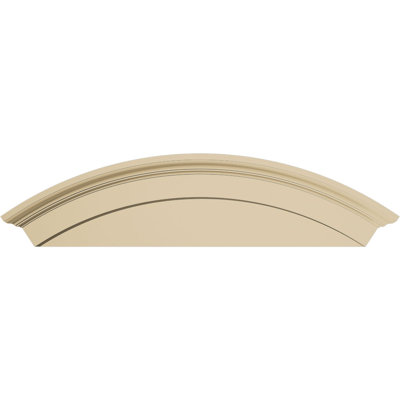 50"W x 14"H x 3"P Arched Signature Urethane Pediment, Primed Tan