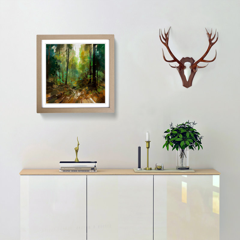 Single Picture Frame Print on Wood, Oak